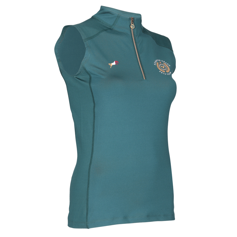 Aubrion Ladies Team Sleeveless Base Layer - Green-3