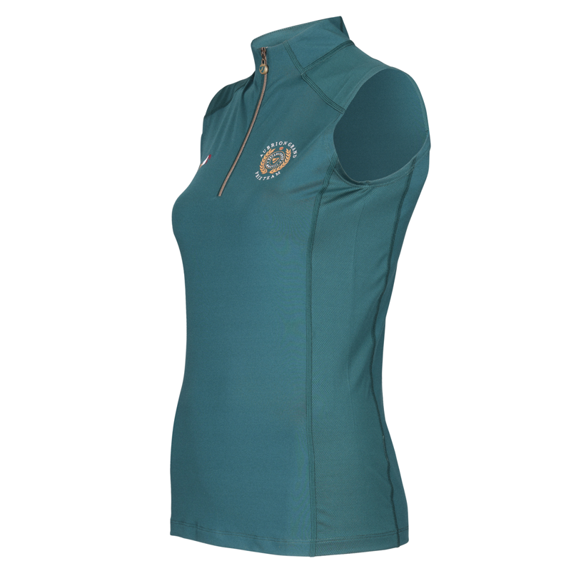 Aubrion Ladies Team Sleeveless Base Layer - Green-2