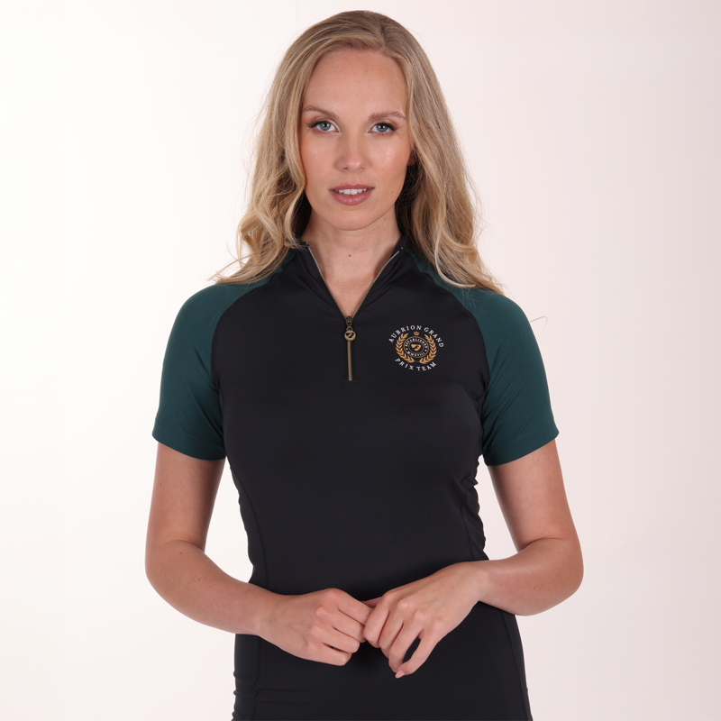 Aubrion Ladies Team Short Sleeve Base Layer - Black-6