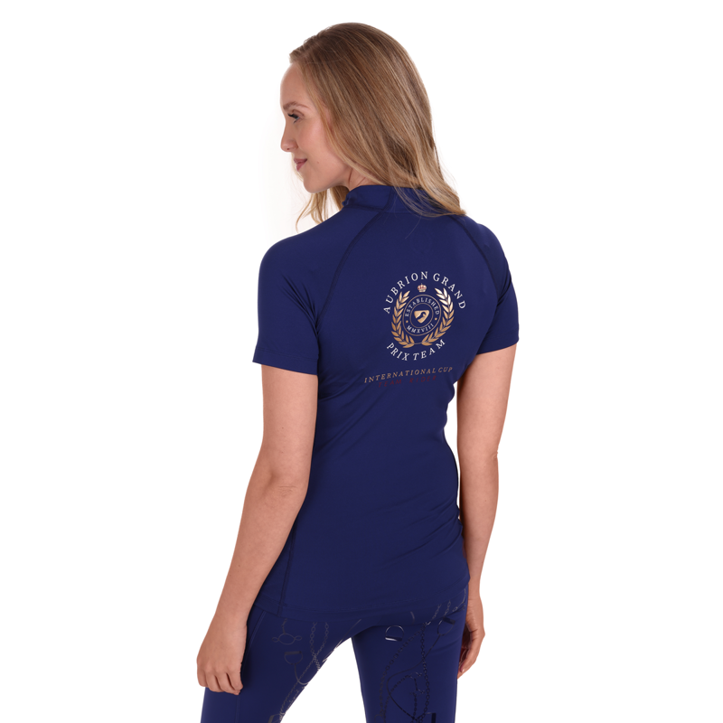Aubrion Ladies Team Short Sleeve Base Layer - Navy-4