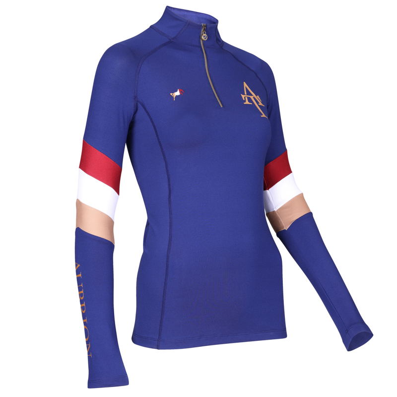 Aubrion Ladies Team Long Sleeve Base Layer - Navy-1