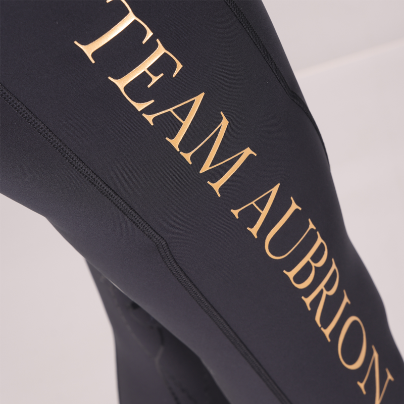 Aubrion Ladies Team Riding Tights - Black-7