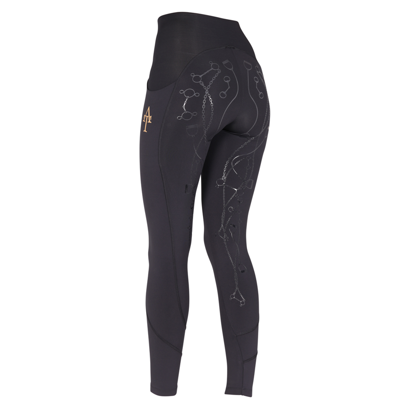Aubrion Ladies Team Riding Tights - Black-2
