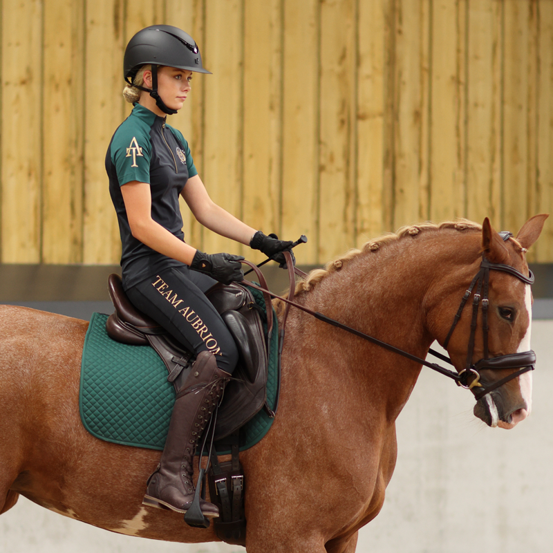 Aubrion Ladies Team Riding Tights - Black-3