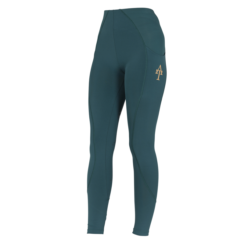Aubrion Ladies Team Riding Tights - Green-1