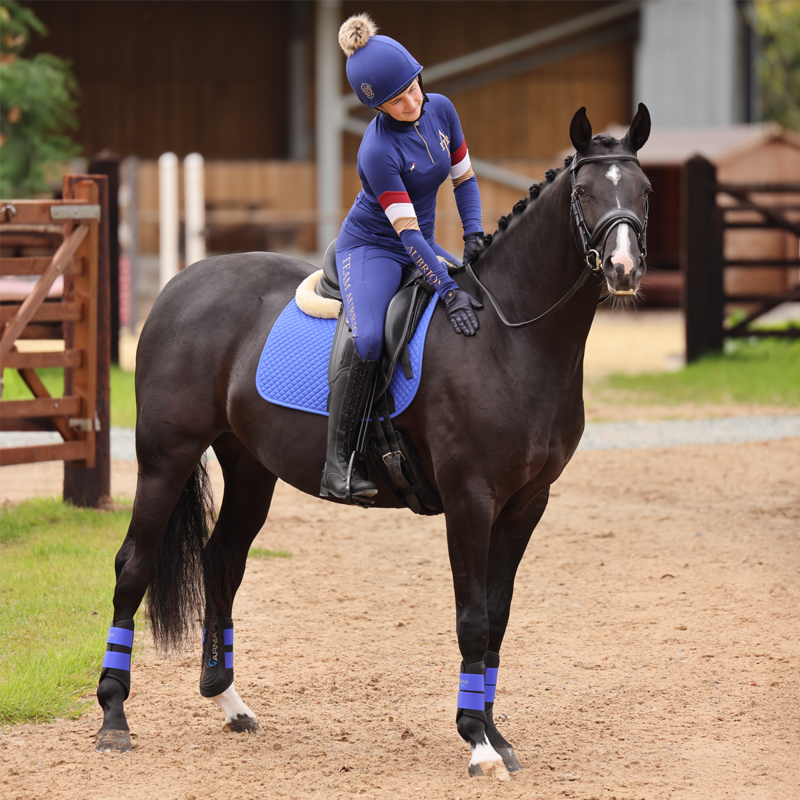 Aubrion Ladies Team Riding Tights - Navy-6