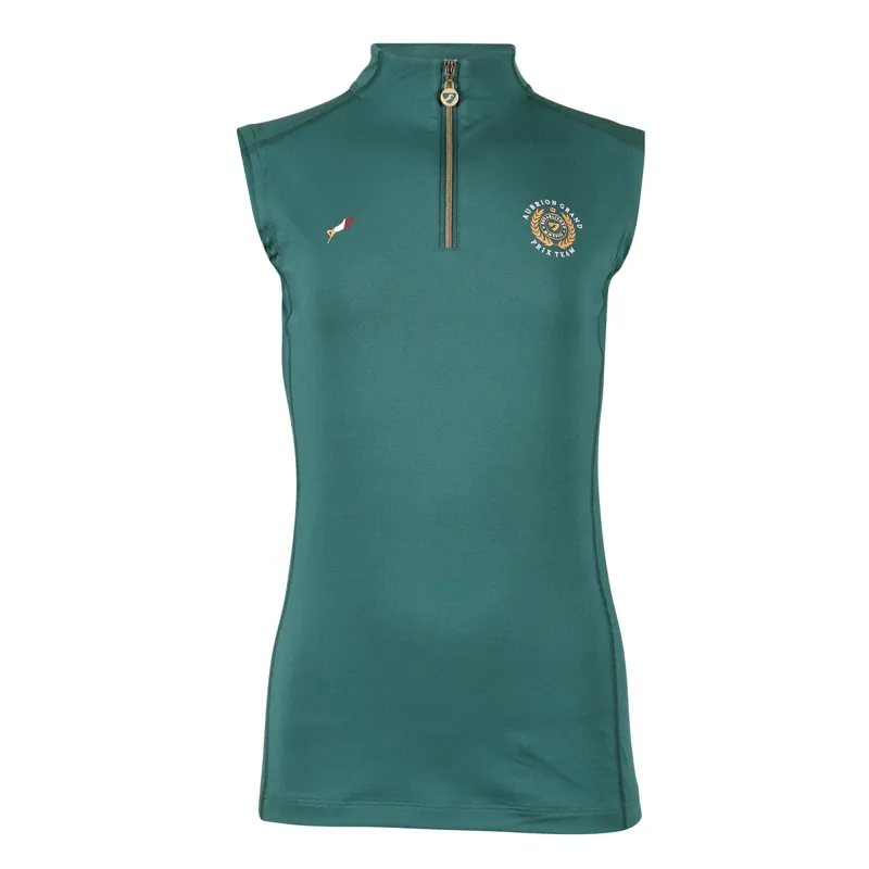 Aubrion Young Rider Team Sleeveless Base Layer - Green