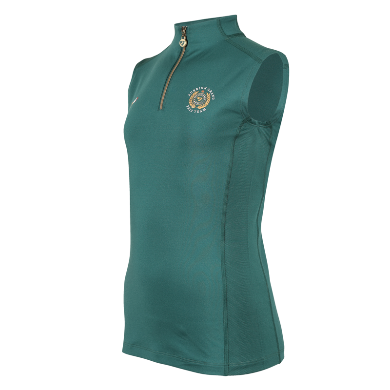 Aubrion Young Rider Team Sleeveless Base Layer - Green-1