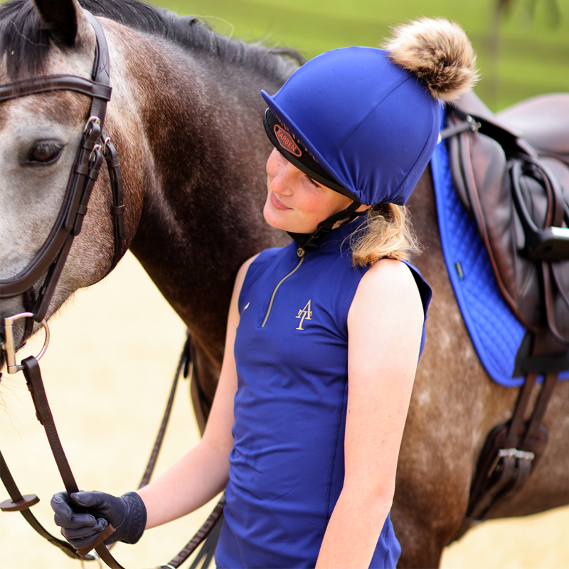 Aubrion Young Rider Team Sleeveless Base Layer - Navy-3