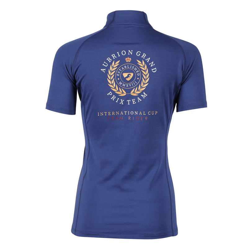 Aubrion Young Rider Team Short Sleeve Base Layer - Navy-2