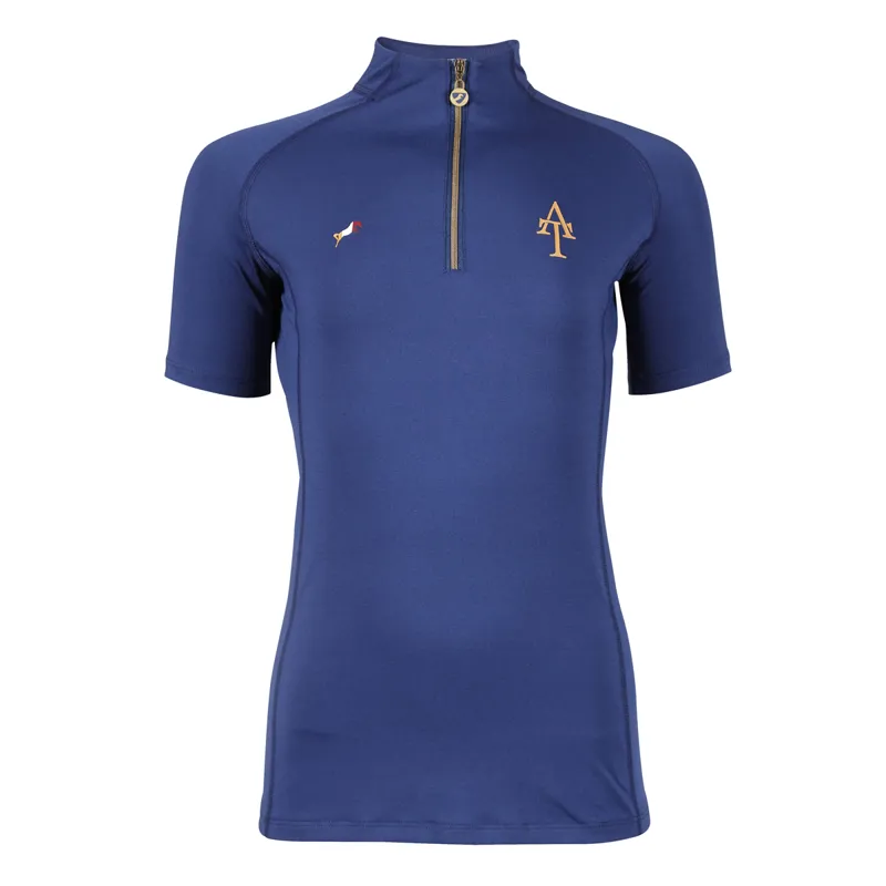 Aubrion Young Rider Team Short Sleeve Base Layer - Navy