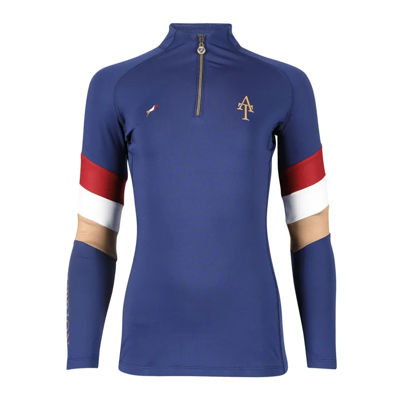 Aubrion Young Rider Team Long Sleeve Base Layer - Navy