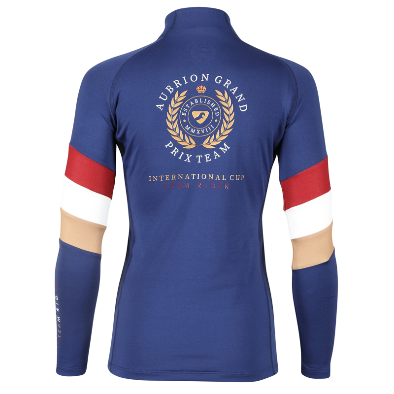 Aubrion Young Rider Team Long Sleeve Base Layer - Navy-2