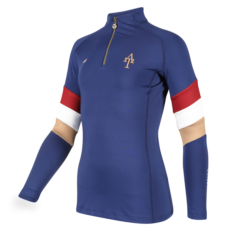 Aubrion Young Rider Team Long Sleeve Base Layer - Navy-1