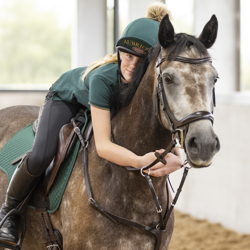 Aubrion Young Rider Team Polo Shirt - Green-6