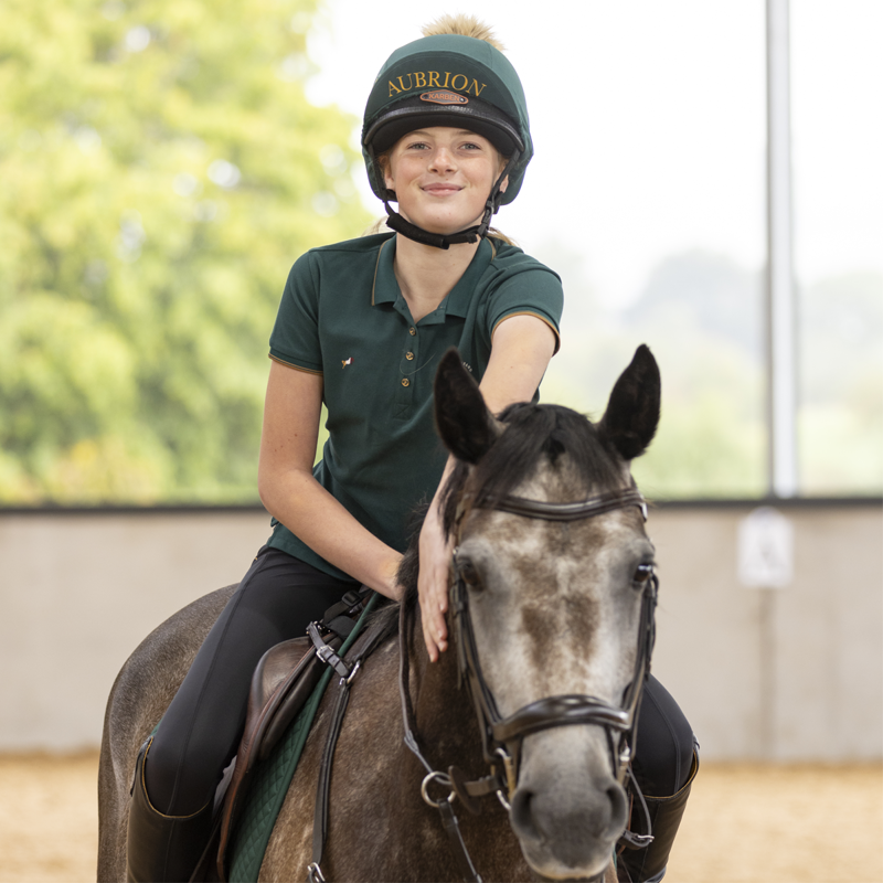 Aubrion Young Rider Team Polo Shirt - Green-4