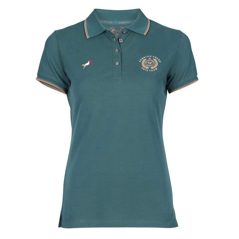 Aubrion Young Rider Team Polo Shirt - Green