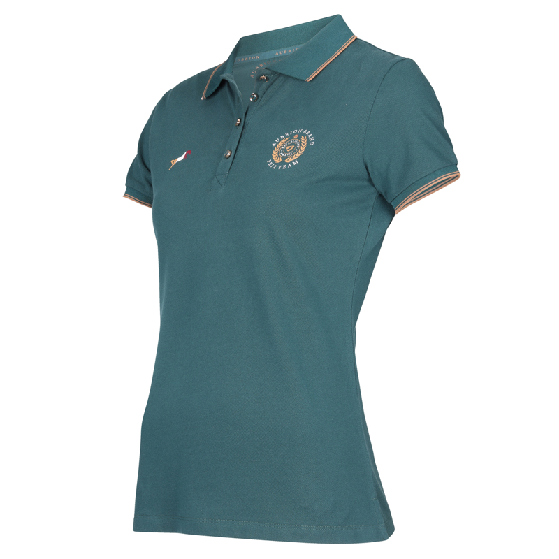 Aubrion Young Rider Team Polo Shirt - Green-3