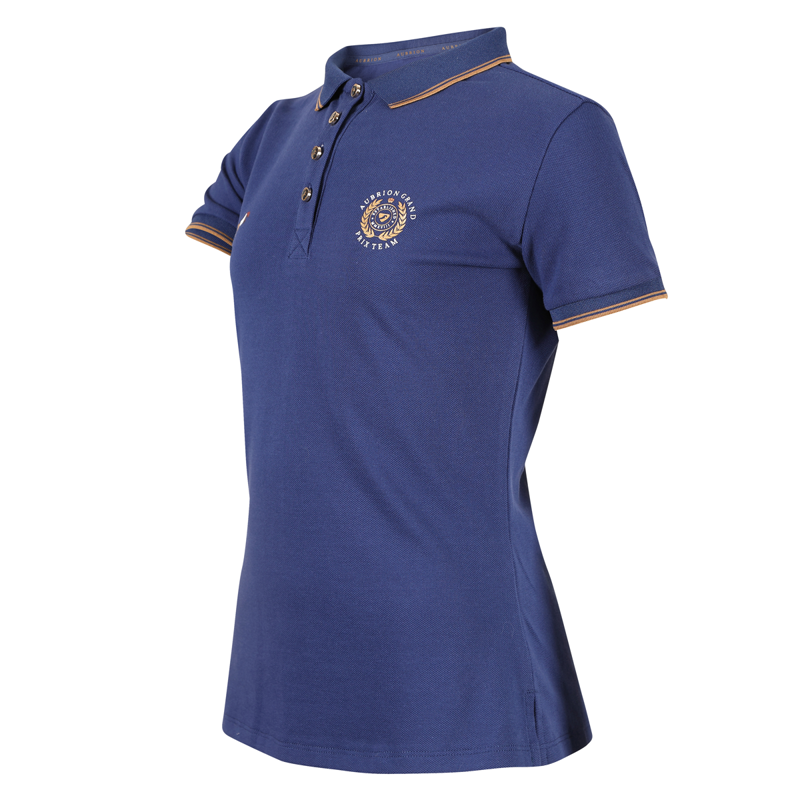 Aubrion Young Rider Team Polo Shirt - Navy-2