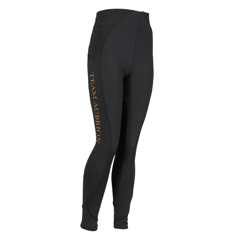 Aubrion Young Rider Team Riding Tights - Black-3