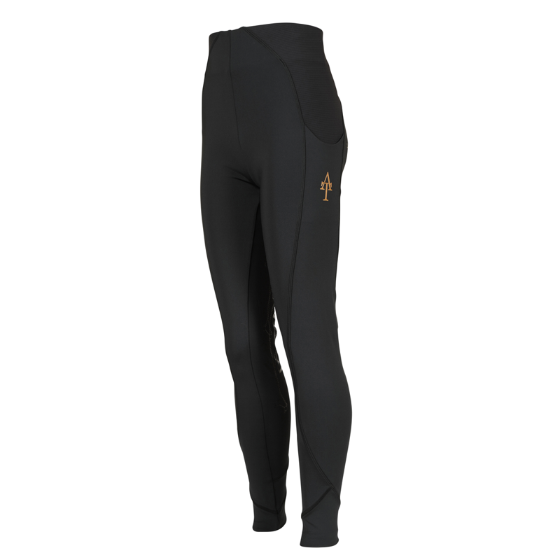 Aubrion Young Rider Team Riding Tights - Black-2