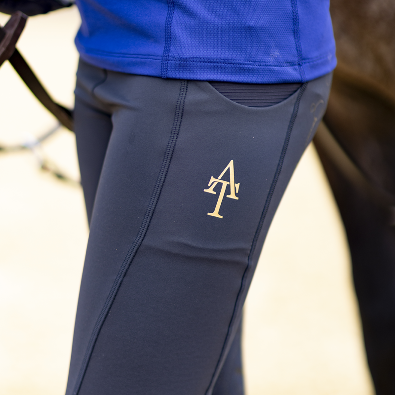 Aubrion Young Rider Team Riding Tights - Black-11
