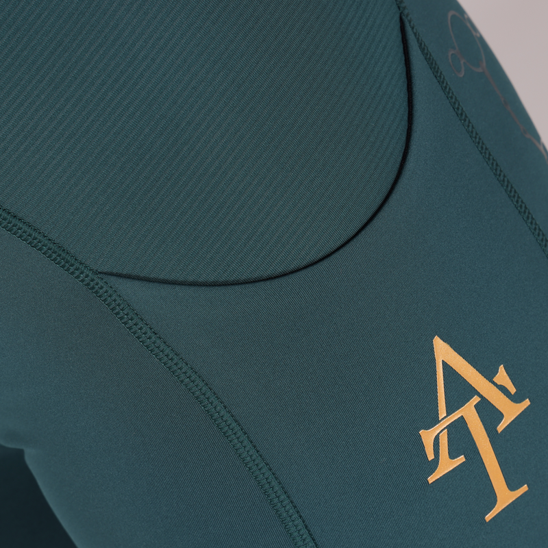 Aubrion Young Rider Team Riding Tights - Green-6