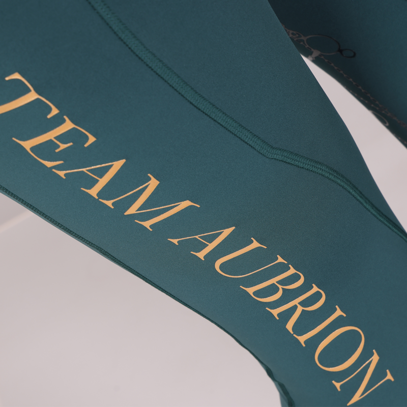Aubrion Young Rider Team Riding Tights - Green-4