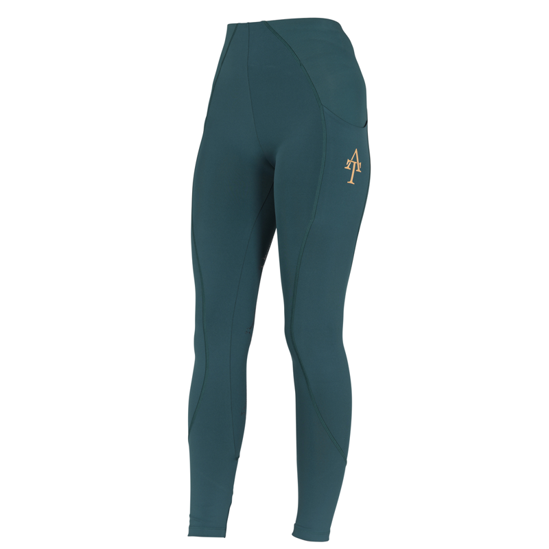Aubrion Young Rider Team Riding Tights - Green-1