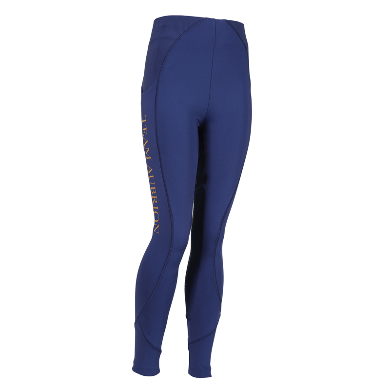 Aubrion Young Rider Team Riding Tights - Navy-4