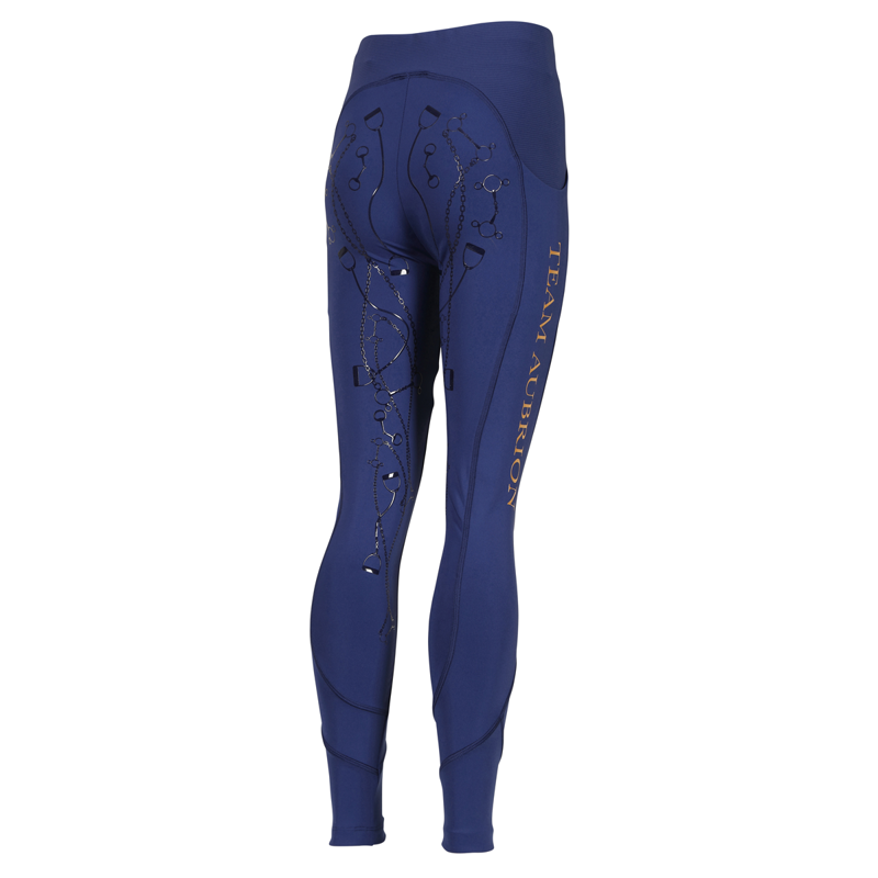 Aubrion Young Rider Team Riding Tights - Navy-3