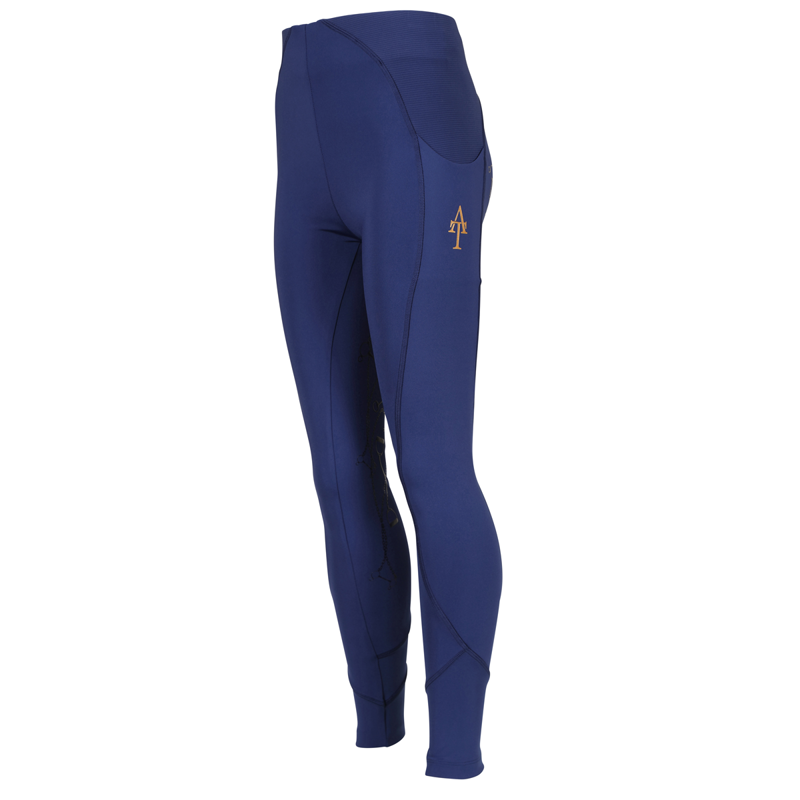 Aubrion Young Rider Team Riding Tights - Navy-1