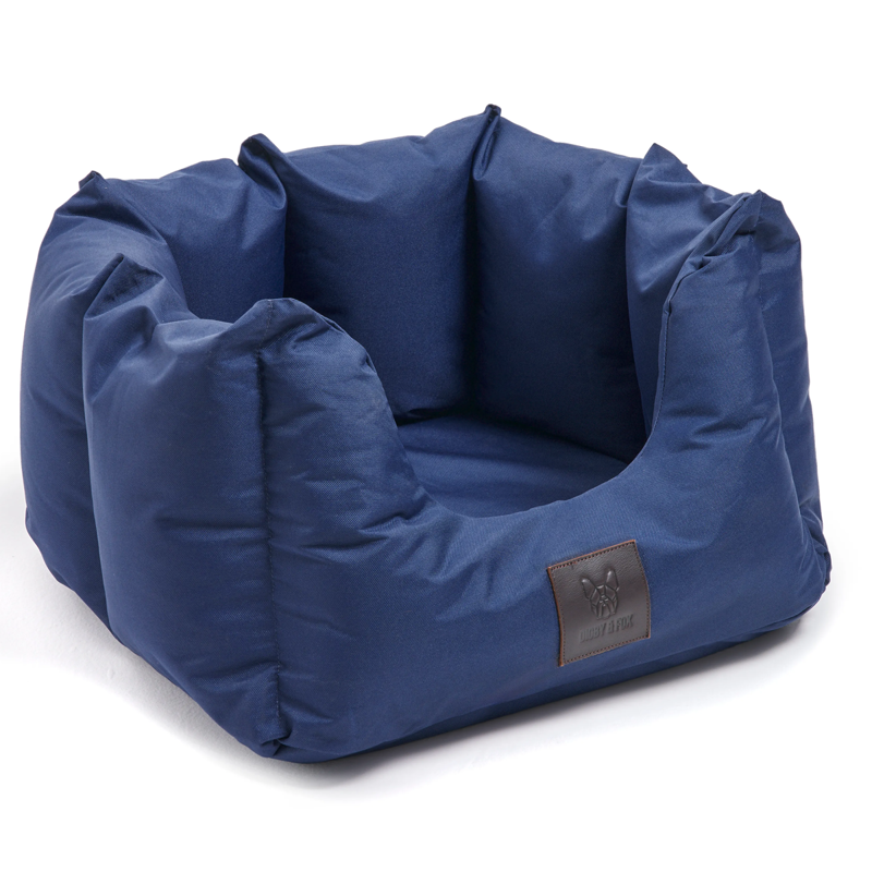 Shires Digby and Fox Nest Dog Bed - Navy-1