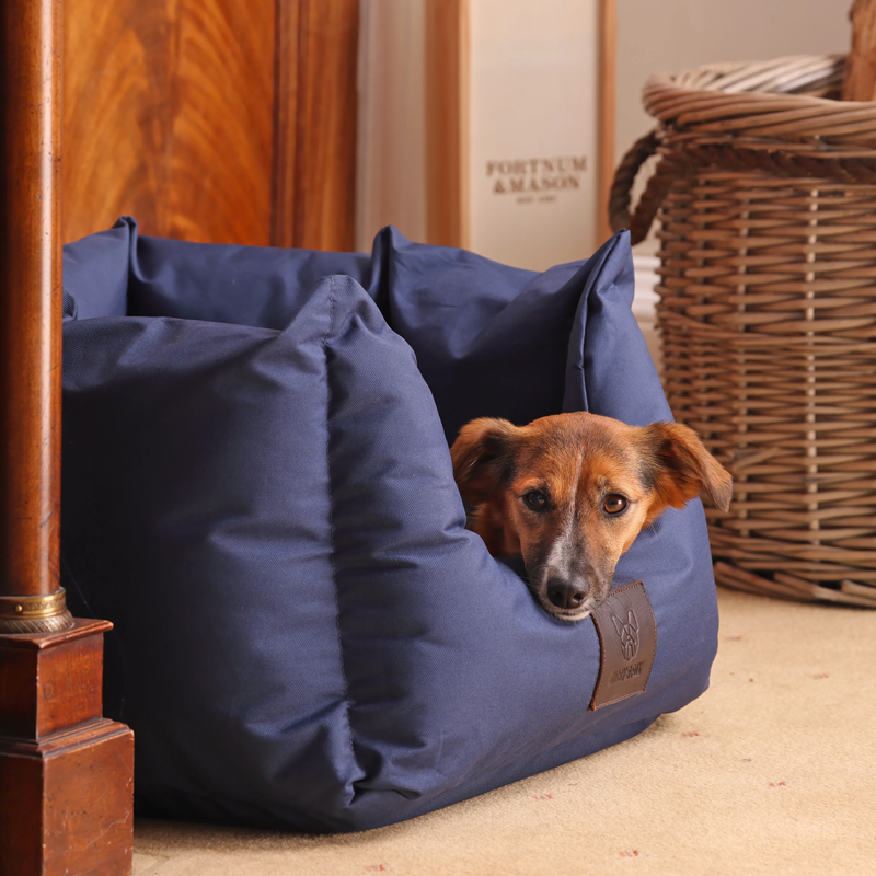 Shires Digby and Fox Nest Dog Bed - Navy-2
