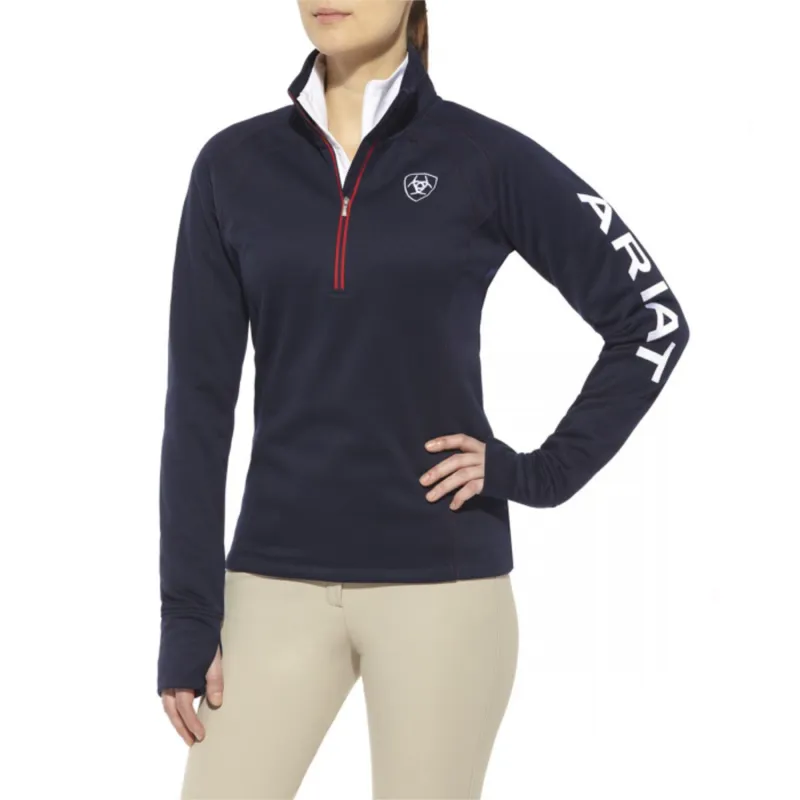 Ariat Women's Tek Team 1/4 Zip Fleece Pullover - Navy 