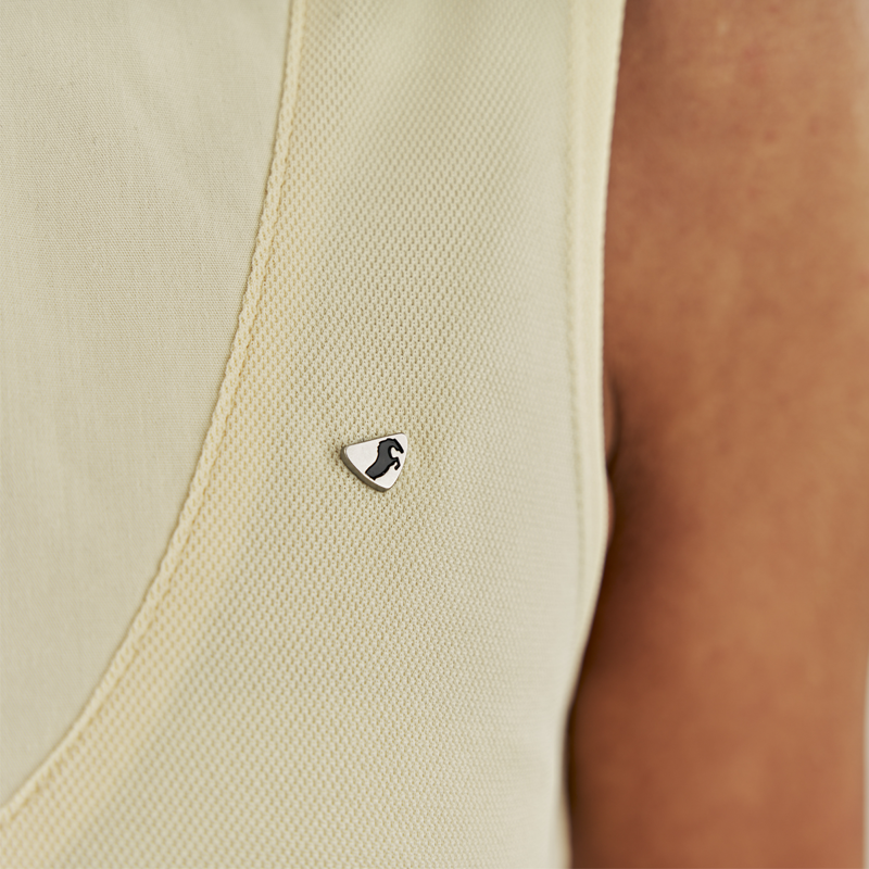 Aubrion Ladies Sleeveless Tie Shirt - Yellow-1