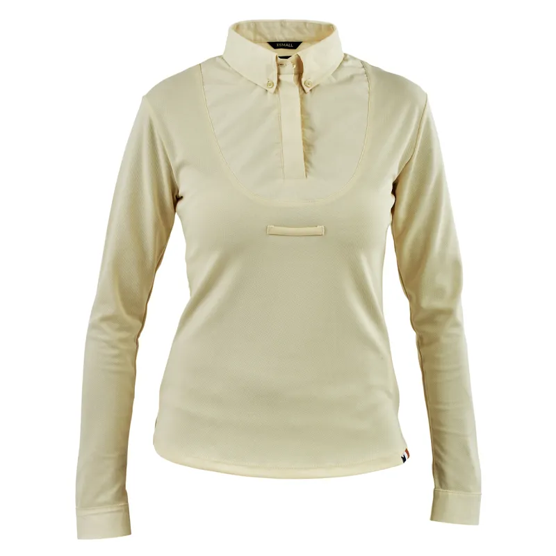 Aubrion Ladies Long Sleeve Tie Shirt - Yellow