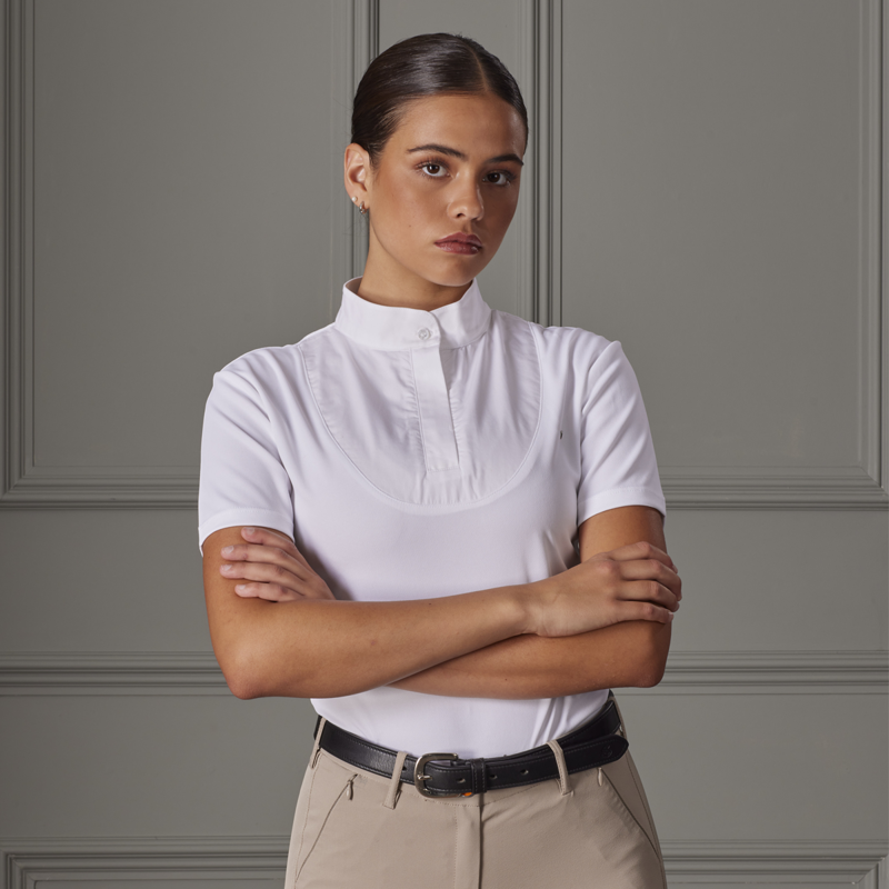 Aubrion Ladies Short Sleeve Stock Shirt - White-3