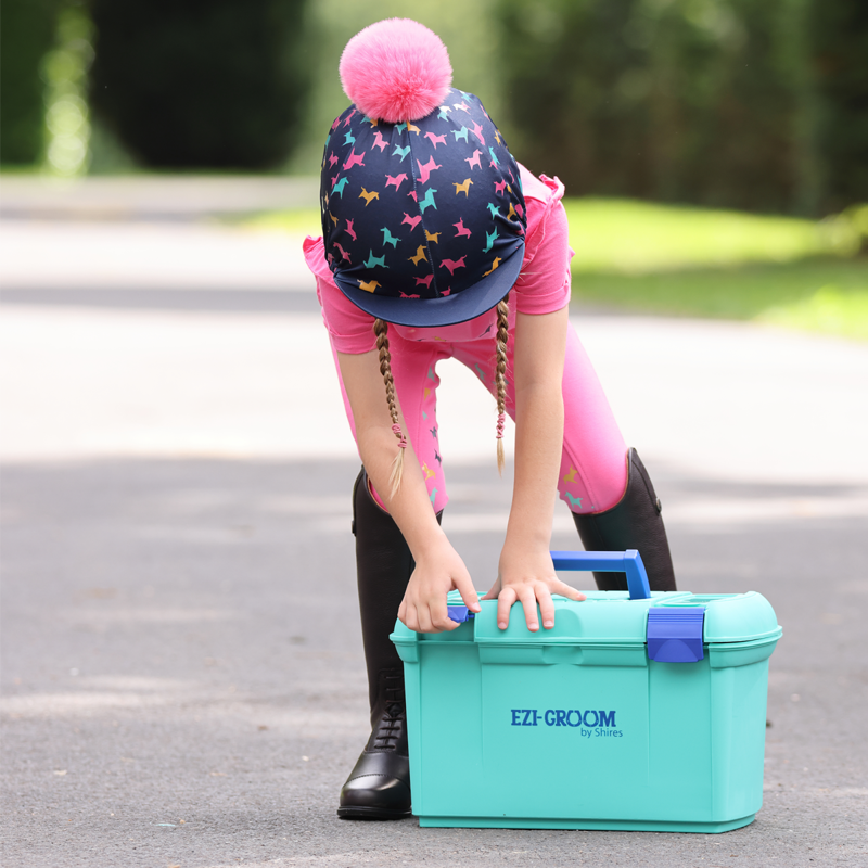 Shires Tikaboo Children's Hat Cover - Pink Horse-4