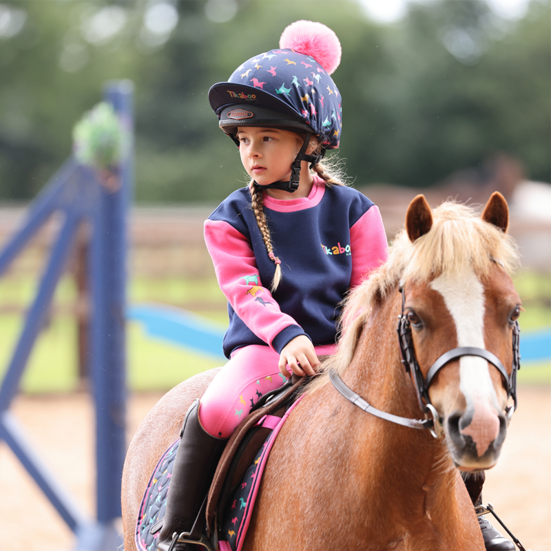 Shires Tikaboo Children's Jodhpurs - Pink Horse-3