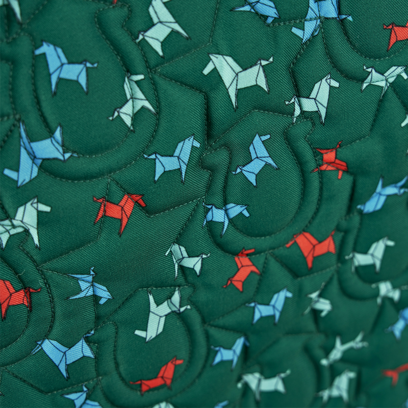 Shires Tikaboo Saddlepad - Green Horse-4