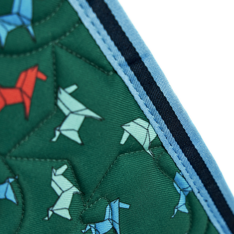 Shires Tikaboo Saddlepad - Green Horse-2