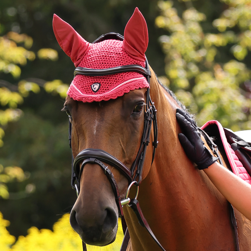 Shires ARMA Fly Hood - Coral-1