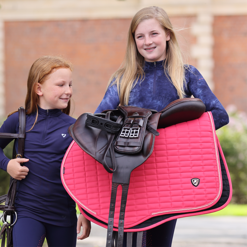 Shires ARMA Classic Jump Saddlecloth - Coral-5