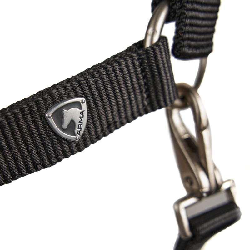 Shires ARMA Comfy Fleece Headcollar and Leadrope - Black-3