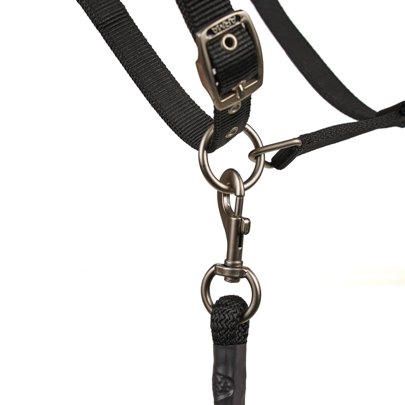 Shires ARMA Comfy Fleece Headcollar and Leadrope - Black-2