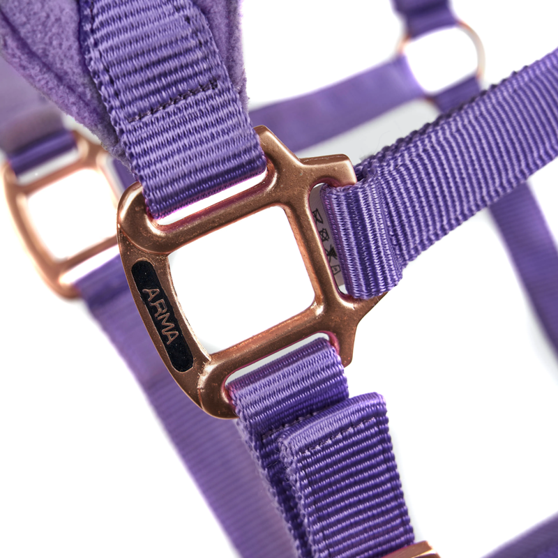 Shires ARMA Comfy Fleece Headcollar and Leadrope - Lavender-4