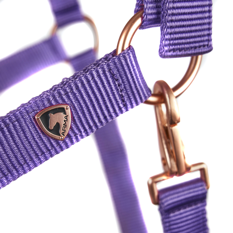 Shires ARMA Comfy Fleece Headcollar and Leadrope - Lavender-3