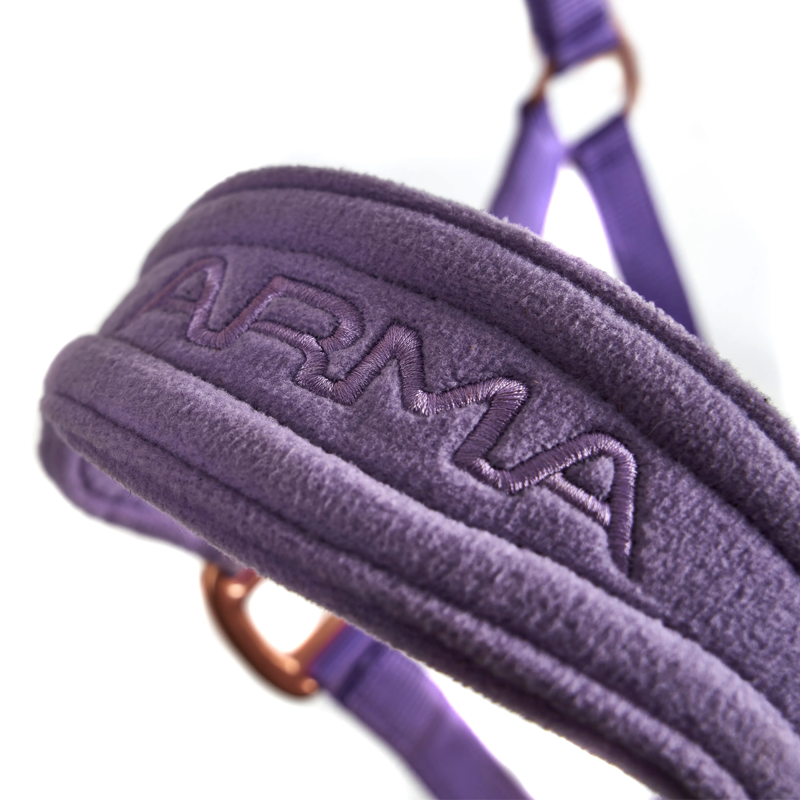 Shires ARMA Comfy Fleece Headcollar and Leadrope - Lavender-1