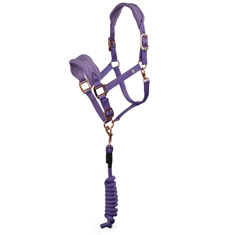 Shires ARMA Comfy Fleece Headcollar and Leadrope - Lavender